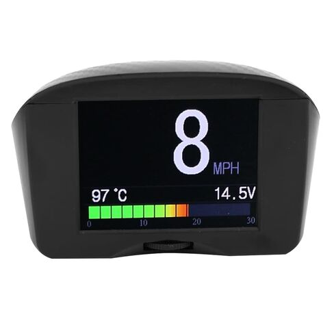 Car HUD OBD Smart Digital Meter Multi Function Voltage Temperature Gauge Large LCD Screen for Safe Driving ABS Material 95x90x75mm in Saudi Arabia