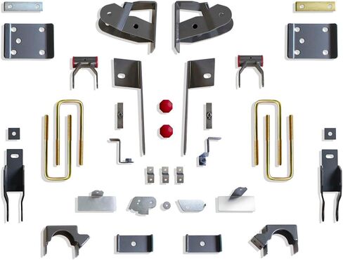 الجزء رقم MAX TRAC SUSPENSION'S 201940MR عبارة عن مجموعة صندوق خلفي بارتفاع 4 بوصات بما في ذلك مجموعة أدوات القلاب والشماعات والأغلال ومصدات الصدمات وموسعات الصدمات وأحكام المستشعر in Saudi Arabia