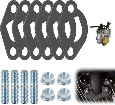 Predator 212 Exhaust Muffler Gasket Kit, 212cc Non-Hemi Carb Exhaust Pipe Mounting Hardware Studs Set Compatible with CT200U CT200U-EX BT200X MB200 ATVs Go Karts Mini Bike Engine in Saudi Arabia