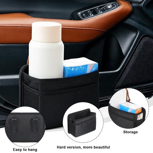 Mini Car Trash Can Hanging Car Trash Bin Foldable Waterproof Garbage Organizer Vehicle Essentials Garbage Can for Most Cars, Home and Office in Kuwait