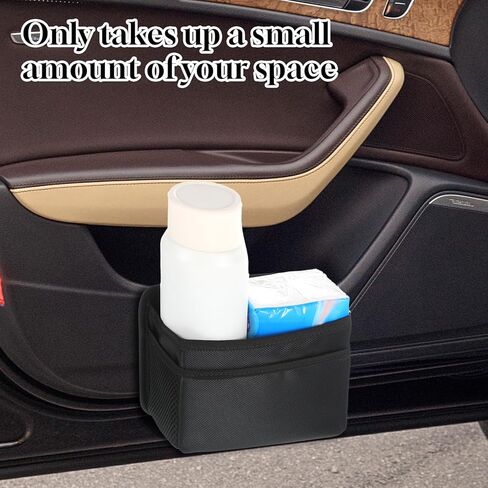 Mini Car Trash Can Hanging Car Trash Bin Foldable Waterproof Garbage Organizer Vehicle Essentials Garbage Can for Most Cars, Home and Office in Kuwait