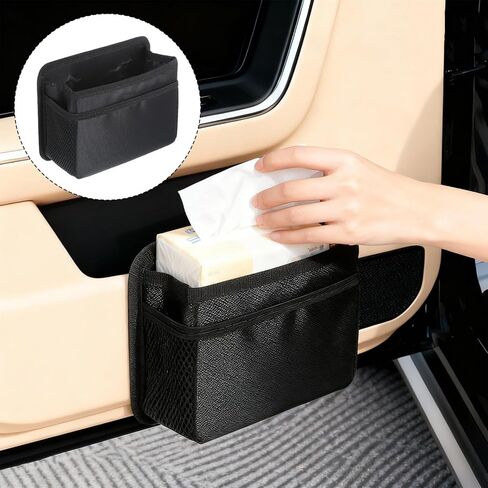 Mini Car Trash Can Hanging Car Trash Bin Foldable Waterproof Garbage Organizer Vehicle Essentials Garbage Can for Most Cars, Home and Office in Kuwait