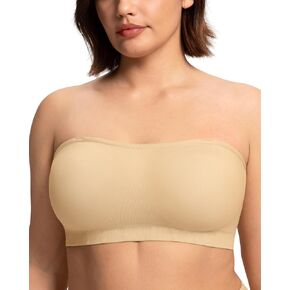 HSIA Strapless Bras for Women– Bandeau Bra Wireless Full Coverage Non-Slip Large Bust Seamless Tube Bra Fixed Cup in Saudi Arabia
