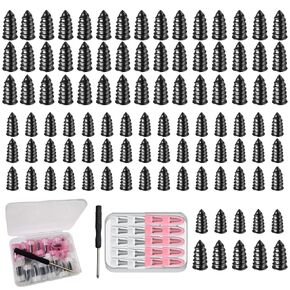 100Pcs Tire Repair Rubber Nails Kit with 2 Sizes,Screw in Tire Repair Kit Screw Plugs for Tires, Vacuum Tire Repair Plugs with Storage Box and Screwdriver, for Truck Car Motorcycle(50S+50L) in Kuwait