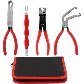 5 Pcs Electrical Disconnect Pliers with Storage Bag, Upgrade Automotive Connector Pliers, Hose Clamp, Electrical Plug Connector Disconnect Tool for Cars, Trucks, SUVs in Kuwait