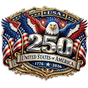 عبوتان من مغناطيس الولايات المتحدة الأمريكية للذكرى السنوية 250 عامًا - هدية صندوق أدوات خزانة الثلاجة والسيارة الدفع الرباعي - الذكرى المئوية النصفية - USAMAG0010 in Kuwait