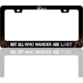 زهور زجاجية جميلة نمط إطار لوحة الترخيص الأزهار حامل لوحة ترخيص الفولاذ المقاوم للصدأ لعلامات السيارات الأمامية والخلفية مضحك لإكسسوارات تزيين السيارة مع مسامير 6.3 × 12.2 بوصة للرجال والنساء in Kuwait