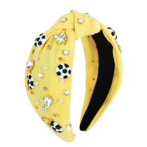 Casoty Rose Red Wide Knotted Headband for Women - Soccer Hair Accessories - Stylish Game Day Headband in Saudi Arabia