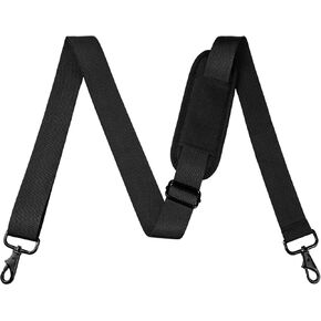 حزام كتف 72 بوصة، حزام كتف بديل عالمي قابل للتعديل لحقيبة الكمبيوتر المحمول مع أبازيم وخطافات معدنية لحقيبة الكمبيوتر المحمول وحقيبة كروس وحقيبة الأمتعة/القماش القماشي، أسود in Kuwait