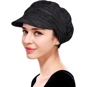 غطاء رأس كيمو للنساء - قبعة موزع الصحف قابلة للتعديل، من الدنيم الناعم، مقاس واحد in Kuwait