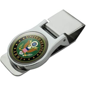 U.S. Army United States Army Eagle Logo Satin Chrome Plated Metal Money Clip in Saudi Arabia