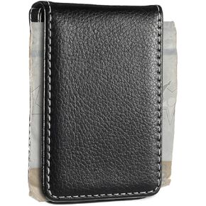cobee Slim Magnetic Money Clip, Black Magnetic Money Clip, Pocket Cash Wallet for Card Men Leather Minimalist Business Card Holder in Saudi Arabia