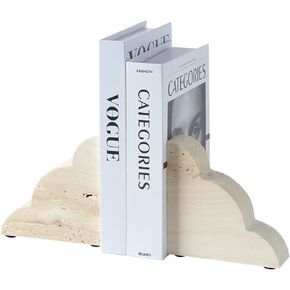 Solid Marble Bookends, Set of 2 - Heavy Duty Marble bookends with Non-Slip Base for Desk & Bookshelf | Unique Office Decor, Home Decor and Gift in Saudi Arabia