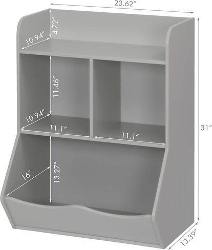 منظم تخزين ألعاب UTEX، حجرة تخزين ألعاب الأطفال مقاس 40 بوصة مع صناديق وصناديق ألعاب وتخزين لغرفة اللعب وغرفة النوم ومدرسة الحضانة، أبيض in Kuwait