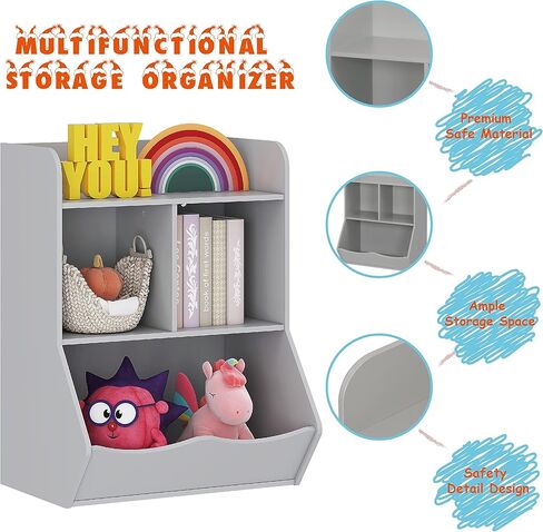 منظم تخزين ألعاب UTEX، حجرة تخزين ألعاب الأطفال مقاس 40 بوصة مع صناديق وصناديق ألعاب وتخزين لغرفة اللعب وغرفة النوم ومدرسة الحضانة، أبيض in Kuwait