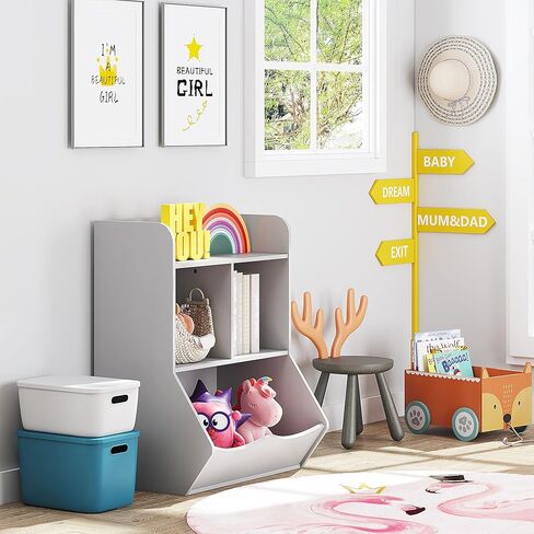 منظم تخزين ألعاب UTEX، حجرة تخزين ألعاب الأطفال مقاس 40 بوصة مع صناديق وصناديق ألعاب وتخزين لغرفة اللعب وغرفة النوم ومدرسة الحضانة، أبيض in Kuwait