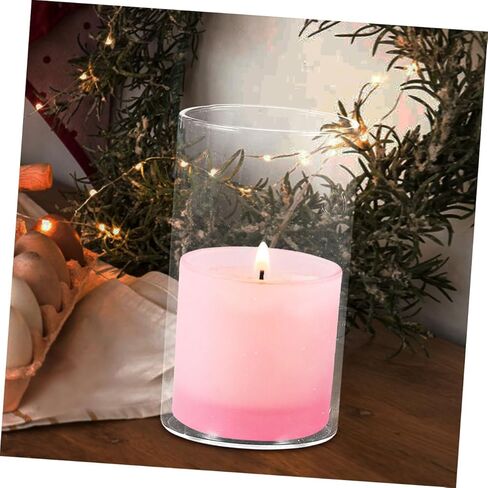 3 قطع من أغطية الشموع الزجاجية الشفافة من ستوبازا، أنابيب حامل الشموع المزخرفة لحفلات الزفاف وديكور المنزل، أغطية شموع مقاومة للرياح بحرفية دقيقة للاستخدام الدائم in Saudi Arabia