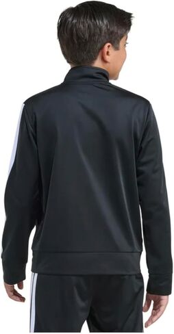 adidas Youth Boy's Tricot 3 Stripe Full Zip Track Jacket (US, Alpha, Medium, Regular, Black) in Saudi Arabia
