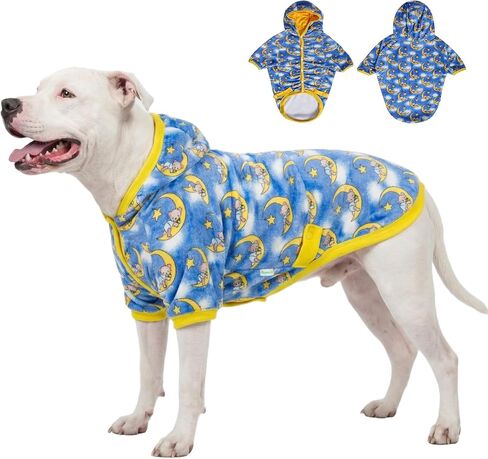 سترة بقلنسوة للكلاب من LovinPet English Bulldog Dog - ملابس للكلاب مصنوعة من قماش ناعم وخفيف الوزن مطبوع عليها صورة الحوت مرحبًا هناك باللون الأبيض، قميص فلانيل أنيق سهل الارتداء للكلاب، مناسب للكلاب ذات السلالات المتوسطة والكبيرة، مقاس XL in Saudi Arabia