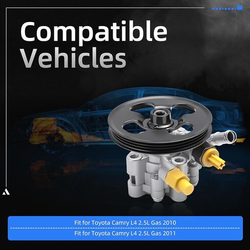 Power Steering Pump with Pulley Sensor for Toyota Camry 2010-2011, L4 2.5L Gas, Power Assist Pump Replace# 21-4050, 4431006190 in Saudi Arabia