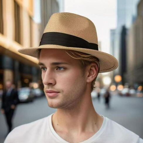 Women's Wide Brim Straw Sun Hat, UPF 50+ Rollable Beach Hat for Summer in Saudi Arabia