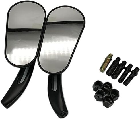 2 Pcs Pair Universal 8mm 10mm Motorcycle Mirror Scooter E Bike Rearview Mirrors Electromobile Back Side Convex Mirror Compatible With in Kuwait