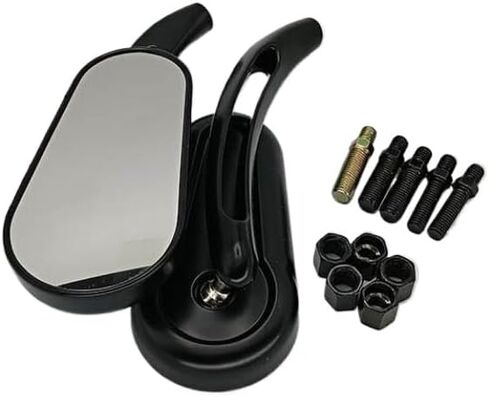 2 Pcs Pair Universal 8mm 10mm Motorcycle Mirror Scooter E Bike Rearview Mirrors Electromobile Back Side Convex Mirror Compatible With in Kuwait