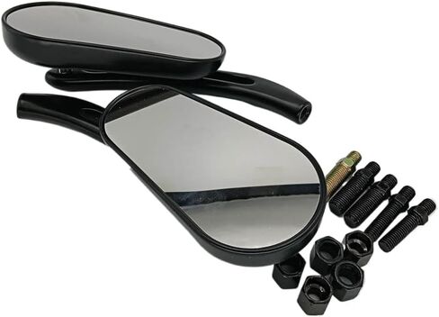 2 Pcs Pair Universal 8mm 10mm Motorcycle Mirror Scooter E Bike Rearview Mirrors Electromobile Back Side Convex Mirror Compatible With in Kuwait