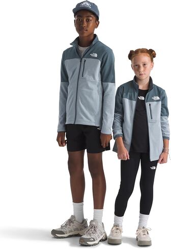سترة The North Face Teen Hike متوسطة الطبقة بسحاب كامل - ملابس خارجية خفيفة الوزن للأولاد والبنات، جيب آمن بسحاب على الصدر in Saudi Arabia