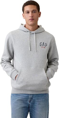 GAP Men's Hooded Est. 1969 Logo Pullover in Kuwait