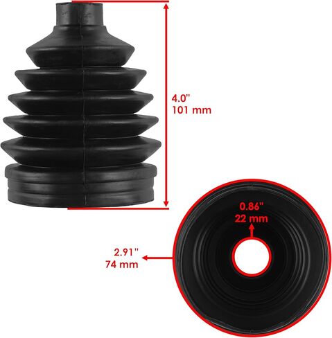 Caltric Rear Axle Outer Inner Cv Boot Kit Compatible with Polaris Ranger 800 6X6 Efi 2011-2016 in Saudi Arabia