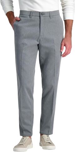 Haggar Mens Haggar Men's Wrinkle Free Performance Khaki Slim Fit Flat Front Pant in Saudi Arabia