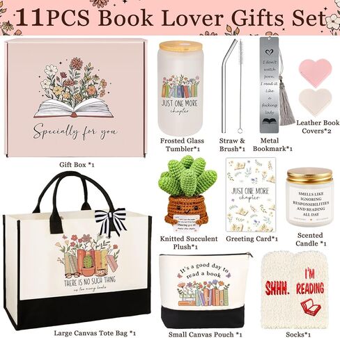هدايا لمحبي الكتب، 11 قطعة هدايا لمحبي الكتب للنساء هدية كتابية للقراء هدية نادي الكتب للنساء، ملحقات القراءة، هدية دودة الكتب، عيد الميلاد، عيد الحب، أمين المكتبة، المعلم، القراء | هدايا محبي الكتب in Kuwait