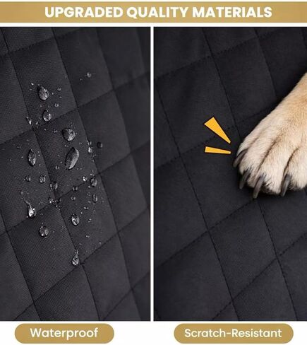 Waterproof SUV Dog Cargo Liner Mat - Heavy Duty Pet Seat Cover for SUV Sedan Van, Non-Slip Back Trunk Protector with Bumper Guard, Large Universal Fit (Black) (CHBX-D-01) in Saudi Arabia