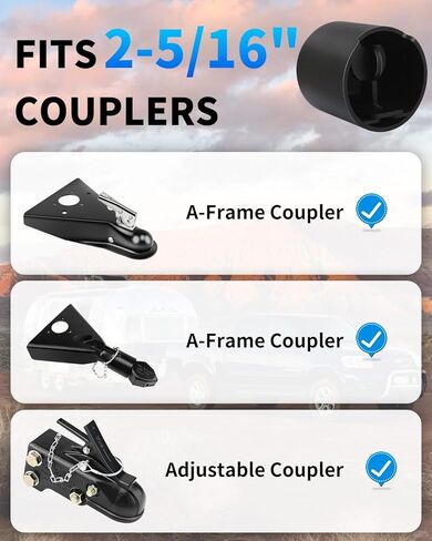 Trailer Lock Fits 2-5/16 lnch Couplers, Heavy-Duty Steel Coupler Lock with Waterproof Shield, Anti-Theft & Anti-Corrosion for RV, Pickup, Boat, Cargo in Saudi Arabia