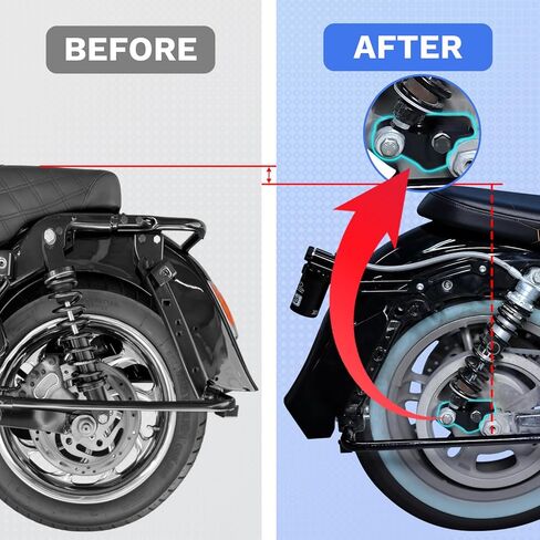 1 Inch Lowering Blocks Kit for 2002-2025 Harley Davidson, Rear Slam Lowering Blocks Kit for Touring Street Glide, Road King, Electra Glide, Road Glide, Ultra Limited, CVO Limited (Black) in Saudi Arabia