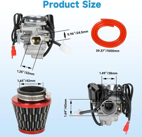 GY6 150cc المكربن ​​ومجموعة تسخير الأسلاك الكاملة متوافقة مع 125cc 150cc ATV Taotao 152QMI 157QMJ محرك Roketa Jonway Quad 4 Wheeler Scooter Moped Motorcycle Parts مع مرحل الملف اللولبي in Kuwait