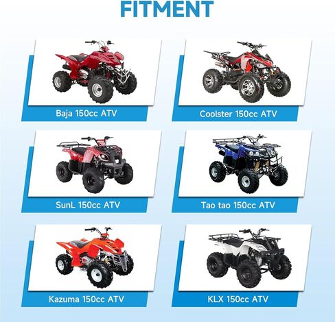 GY6 150cc المكربن ​​ومجموعة تسخير الأسلاك الكاملة متوافقة مع 125cc 150cc ATV Taotao 152QMI 157QMJ محرك Roketa Jonway Quad 4 Wheeler Scooter Moped Motorcycle Parts مع مرحل الملف اللولبي in Kuwait