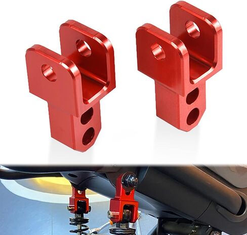 M10 Universal Motorcycle Rear Socks Extenders Rear Chasis Suspension Extension Damper Shock Absorption Heightening Adapter Clevis Compatible with Motorbike Dirt Bike ATV Red (2 Pcs) in Kuwait