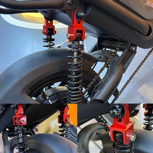 M10 Universal Motorcycle Rear Socks Extenders Rear Chasis Suspension Extension Damper Shock Absorption Heightening Adapter Clevis Compatible with Motorbike Dirt Bike ATV Red (2 Pcs) in Kuwait