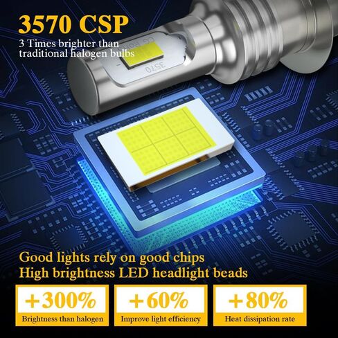 متوافق مع مصابيح Kubota L3710 L3800 L3830 L3901 L4200 L3130 DT/GST/HST/F، المصابيح الأمامية للجرارات، التوصيل والتشغيل، 6000K أبيض، حزمة من 2 in Kuwait