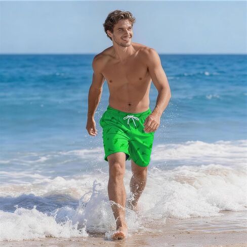 Men’s Swim Trunks Water-Reveal Print Quick-Dry Waterproof Beach Shorts Compression Liner, S-XXL in Saudi Arabia