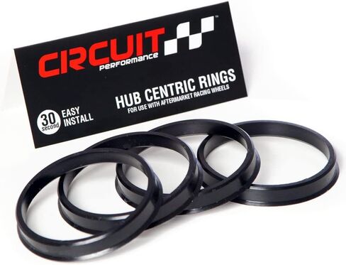 Circuit Performance Hub Centric Rings (4 Pack) - 66.1 to 54.1 Black Nylon - Compatible with Toyota Corolla, Matrix, Prius, Yaris, CT200h, Mazda Miata with 54.1mm Vehicle Hub Using Wheels w/ 66.1mm in Saudi Arabia