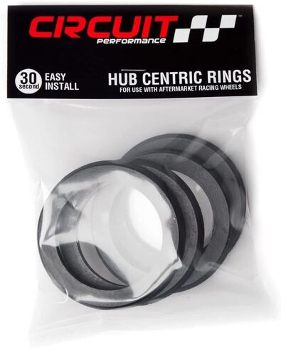 Circuit Performance Hub Centric Rings (4 Pack) - 66.1 to 54.1 Black Nylon - Compatible with Toyota Corolla, Matrix, Prius, Yaris, CT200h, Mazda Miata with 54.1mm Vehicle Hub Using Wheels w/ 66.1mm in Saudi Arabia