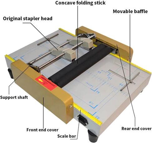 Electric Stapler Folding Machine A3 SIZE Creasing Card Color Pages Dashed Versatile Applications in Saudi Arabia