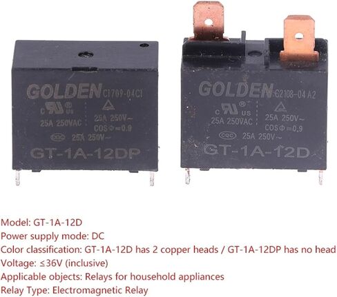 1Pce GT-1A-12D/GT-1A-12DP جوردون تكييف الهواء سخان المياه التتابع 25A 4 أقدام 12 فولت (مع الرأس) in Kuwait