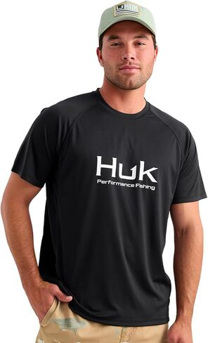 قميص Pursuit رجالي بأكمام قصيرة من HUK، قميص أداء + حماية من الشمس in Kuwait