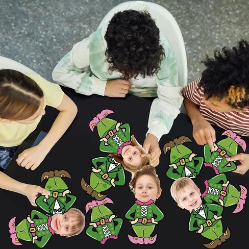 WorldBazaar St. Patrick's Day Leprechaun Costume Cutouts for Photos 50 PCS DIY Leprechaun Bulletin Board Decorations March Shamrock Green Irish Classroom Party Wall Decor in Saudi Arabia