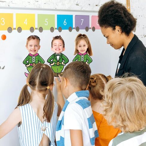 WorldBazaar St. Patrick's Day Leprechaun Costume Cutouts for Photos 50 PCS DIY Leprechaun Bulletin Board Decorations March Shamrock Green Irish Classroom Party Wall Decor in Saudi Arabia