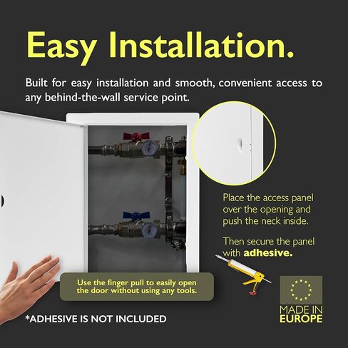 لوحة وصول معدنية للحوائط الجافة مقاس 10 × 12 بوصة [مقطوعة] - لوحة تحكم HVAC بيضاء، لوحات تغطية الحائط، لوحات غطاء السباكة، مزلاج قفل الباب، غطاء صندوق الكسارة، لوحات الوصول إلى الحوائط الجافة in Kuwait